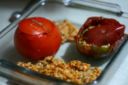 Cucina russa: i pomodori ripieni di insalata di carne