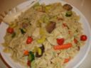Ricetta pasta fredda facile: farfalle con verdure e pollo