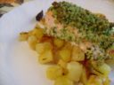 Le scaloppe di salmone con panure alle erbe aromatiche