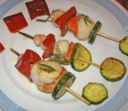 Ricette antipasti: spiedini capesante e verdure