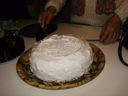 Torta con panna, gelato e amarene