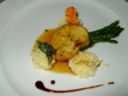 Filetto di vitello al vapore con salsa di parmigiano
