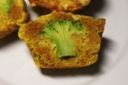 Muffin con i broccoli a forma di albero