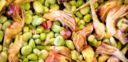 Carciofi marinati con pecorino e fave