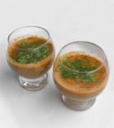 Crema di gamberi al sedano per il menu di San Valentino