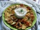 Ricetta delle zucchine con salsa di yogurt della cucina turca (kabak kizartmasi)