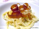 Fusilli Gentile con porri e bottarga vergine di Cabras