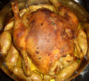 Pollo ripieno con castagne