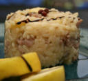 Risotto alle mele e salsiccia di pollo