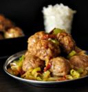 Polpette di pollo con porri