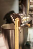 Ricette pasta: bigoli con spinaci e pancetta