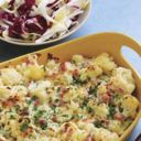 Piatti leggeri: cavolfiore in teglia con prosciutto cotto