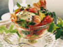 Antipasti: cocktail di scampi e mazzancolle