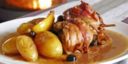Secondi piatti: coniglio con timo olive e pancetta