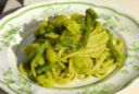 Primi piatti: trenette al pesto con patate e fagiolini