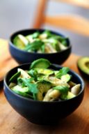 Pasta fredda: penne con gamberi e rucola
