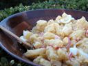 Piatti unici: patate con uova sode e cipolle