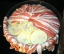 Secondi piatti: patate con pancetta e formaggio