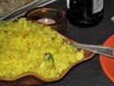 Buffet all’aperto: riso giallo con cocco