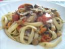 Ricette primi piatti: tagliatelle alla scogliera con carciofi