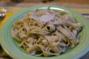Primi piatti: tagliatelle in salsa di nocciole