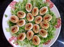 Uova sode ripiene alle olive farcite