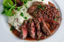 Ricette struzzo: bistecca al pepe rosa
