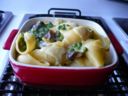 Ricette Primi: conchiglioni al forno con piselli e funghi