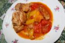 Foto ricetta: coniglio con i peperoni