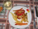 Fotoricetta del contorno di patate carote e peperoni gratinati