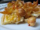Primi piatti, farfalle ai ceci e mozzarella al forno