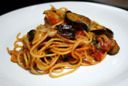 Pasta con funghi e melanzane, primo piatto con verdure
