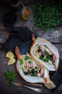 Salmone al miele con finocchi al cartoccio
