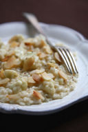 Risotto al cavolfiore con brie e mandorle