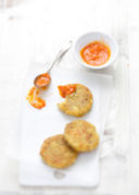 Moroccan potato cakes & tomato chutney