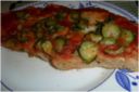 Pizza di farro integrale con zucchine