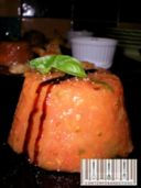 Gelatina di pomodoro e basilico con stracciatella di bufala e sfoglie al sesamo.