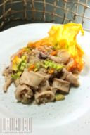 Risotto ai totani gorgonzola e fiori di zucchina …viva l’ingordigia!