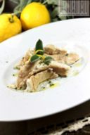 Pesce nocciolino o spinarolo in insalata al profumo di limone e salvia