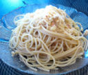 Spaghetti di kamut aglio olio e peperoncino con pecorino piccante