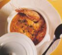 Crema di zucca con gamberi