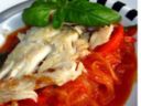 Filetto di baccalà ai peperoni