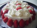 Torta panna e fragole