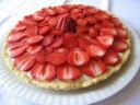 Crostata con crema e fragole