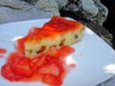 Crostata alla ricotta con fragole in sciroppo