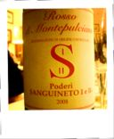 Rosso di Montepulciano DOC – Poderi Sanguineto 2008