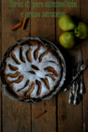 Torta di pere caramellate e grano saraceno