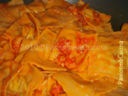 Ravioli Rossi ai Fiori di Zucca con Ragù di Gamberi
