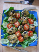 Crocchette di pollo ai funghi porcini e frittelle di patate