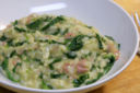 Risotto agli spinaci e prosciutto cotto, un assaggio d’autunno